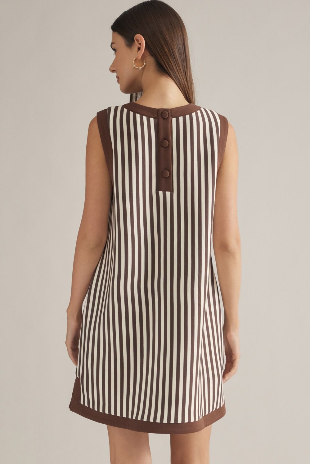 Brown Striped Dress