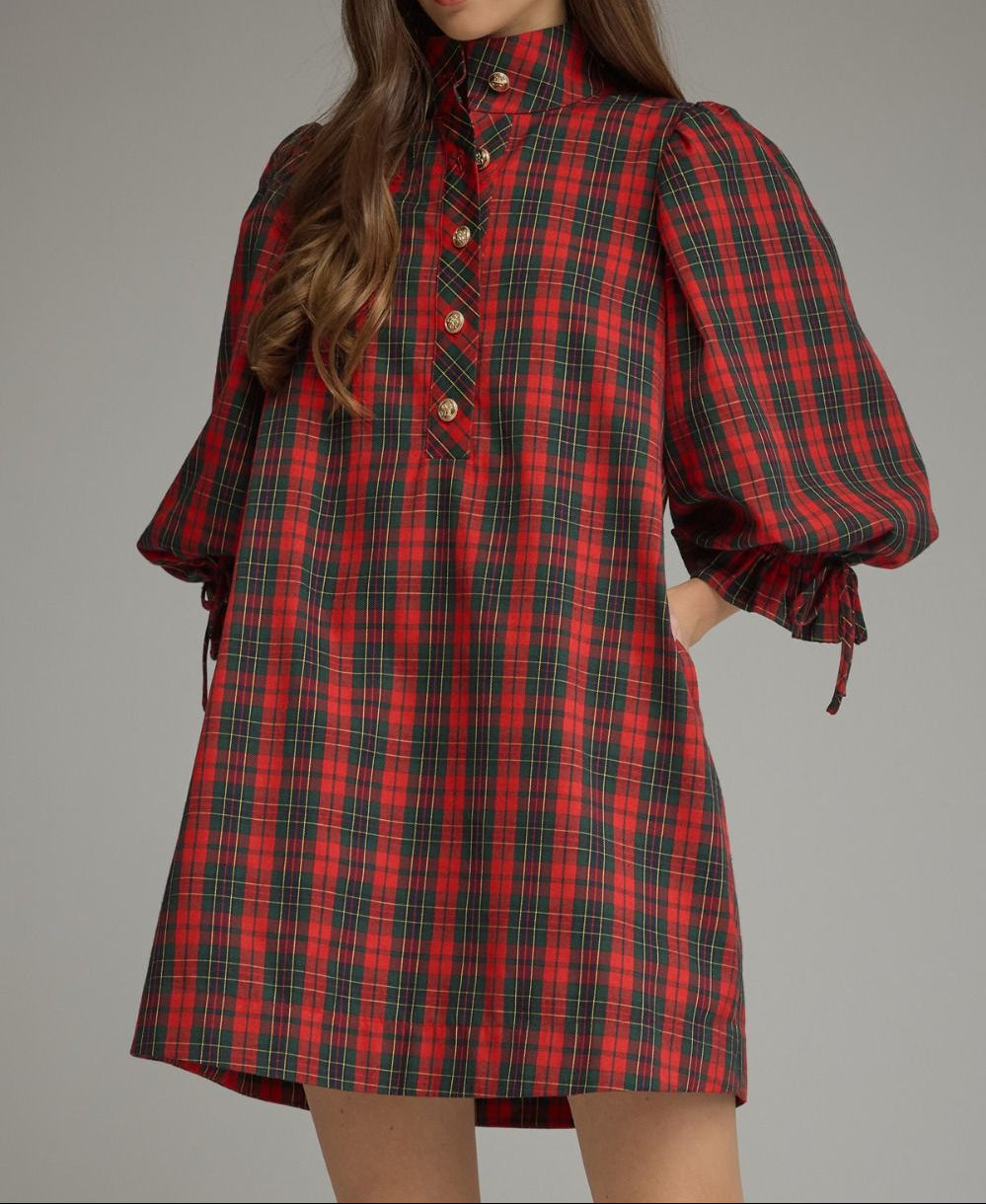 Plaid Mini Dress