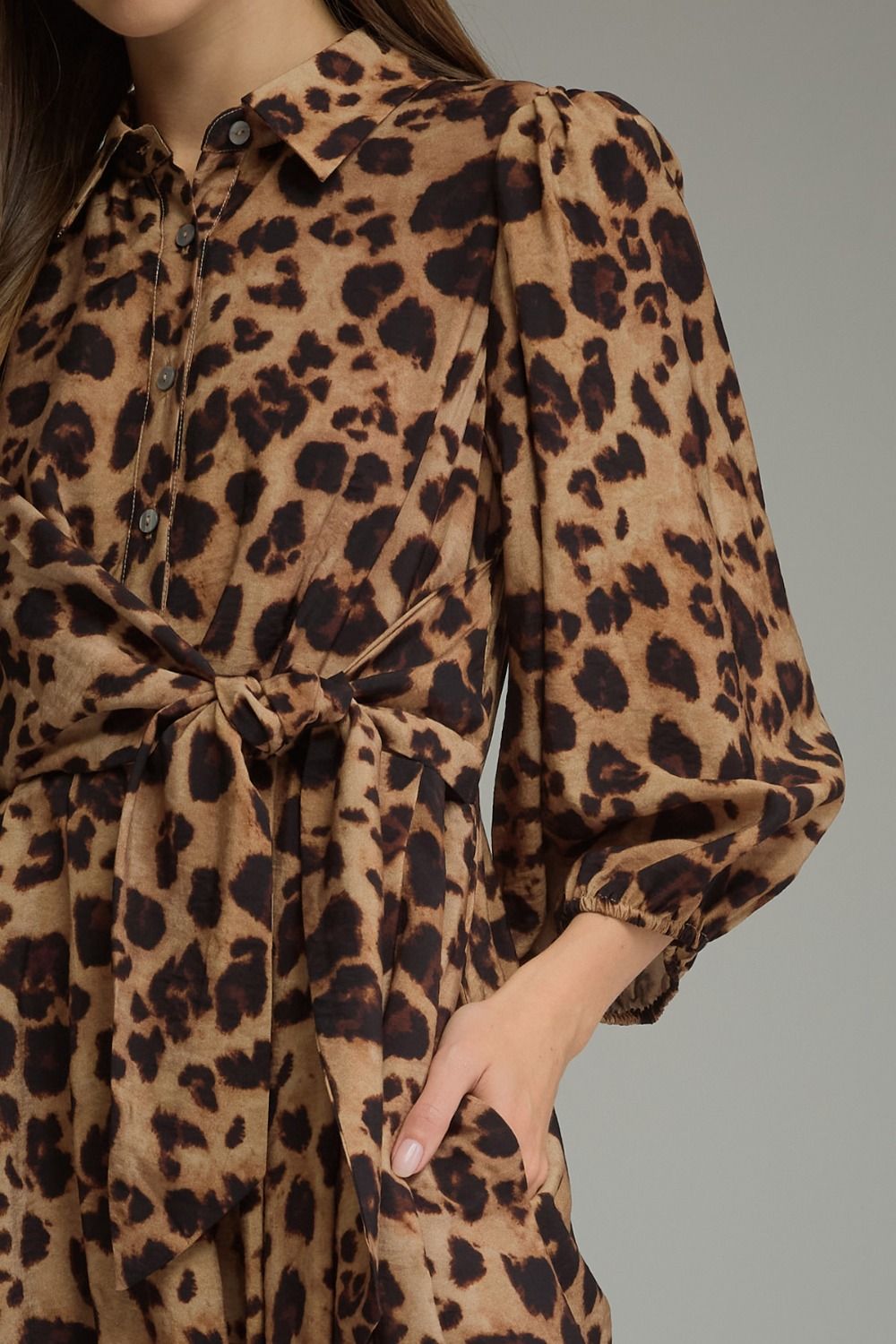 Leopard Print Midi Dress