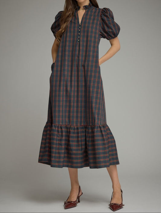 Plaid Maxi Dress