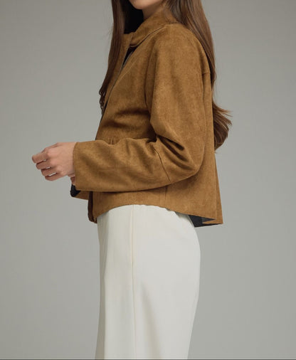 Camel Cropped Jacket