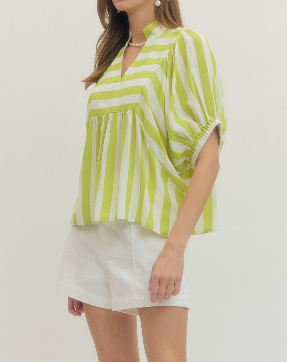 Limoncello Stripe Top - Brazos Avenue Market 
