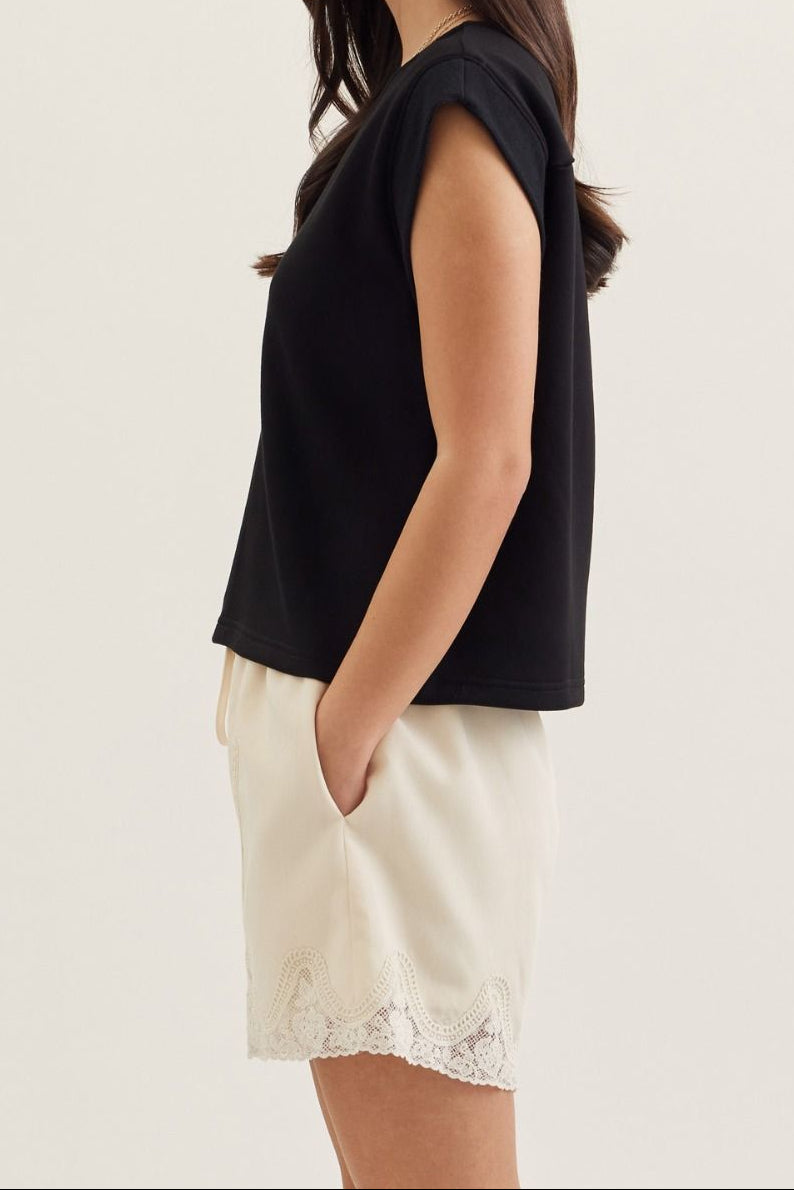 Solid Cap Sleeve Top - Brazos Avenue Market 