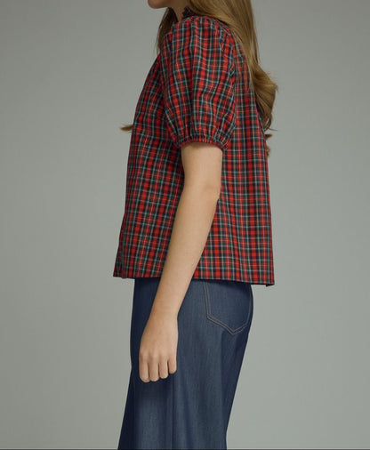 Red Plaid Top