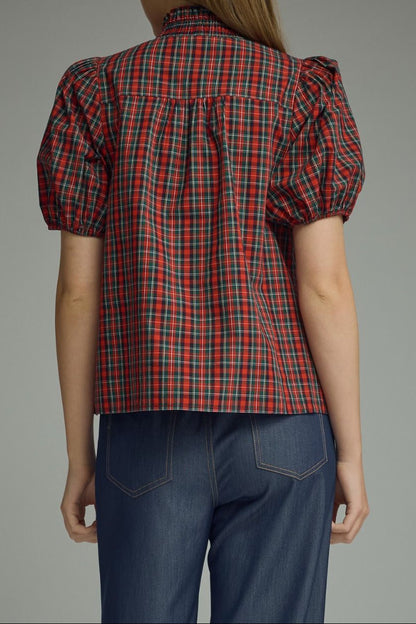 Red Plaid Top