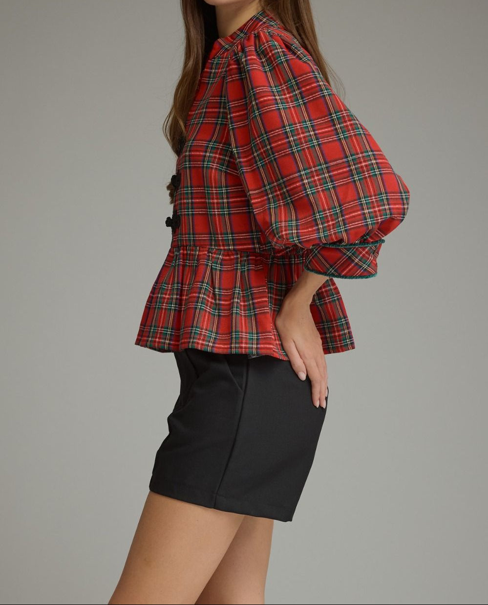 Christmas Plaid Top - Brazos Avenue Market 