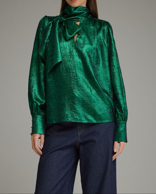Green Metallic Top