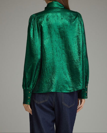 Green Metallic Top