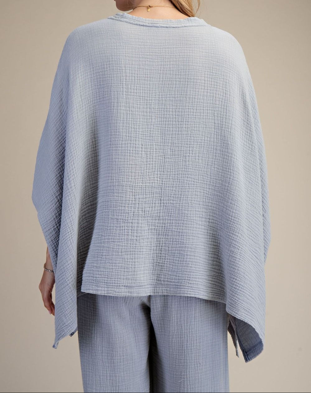 Patch Detail Gauze Pant Set - Brazos Avenue Market 