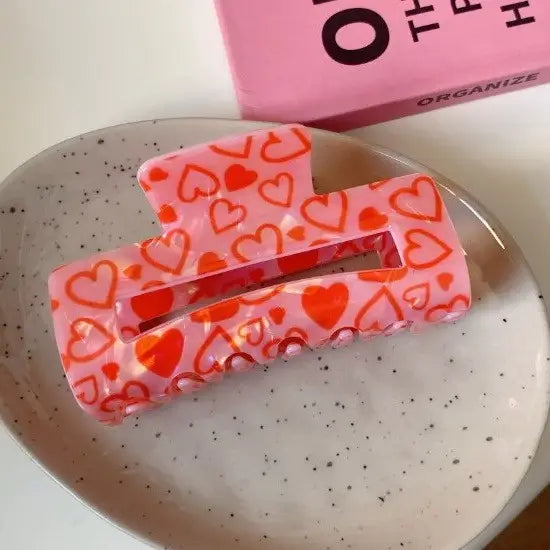 Valentine's Hair Claw Clips