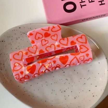 Valentine's Hair Claw Clips
