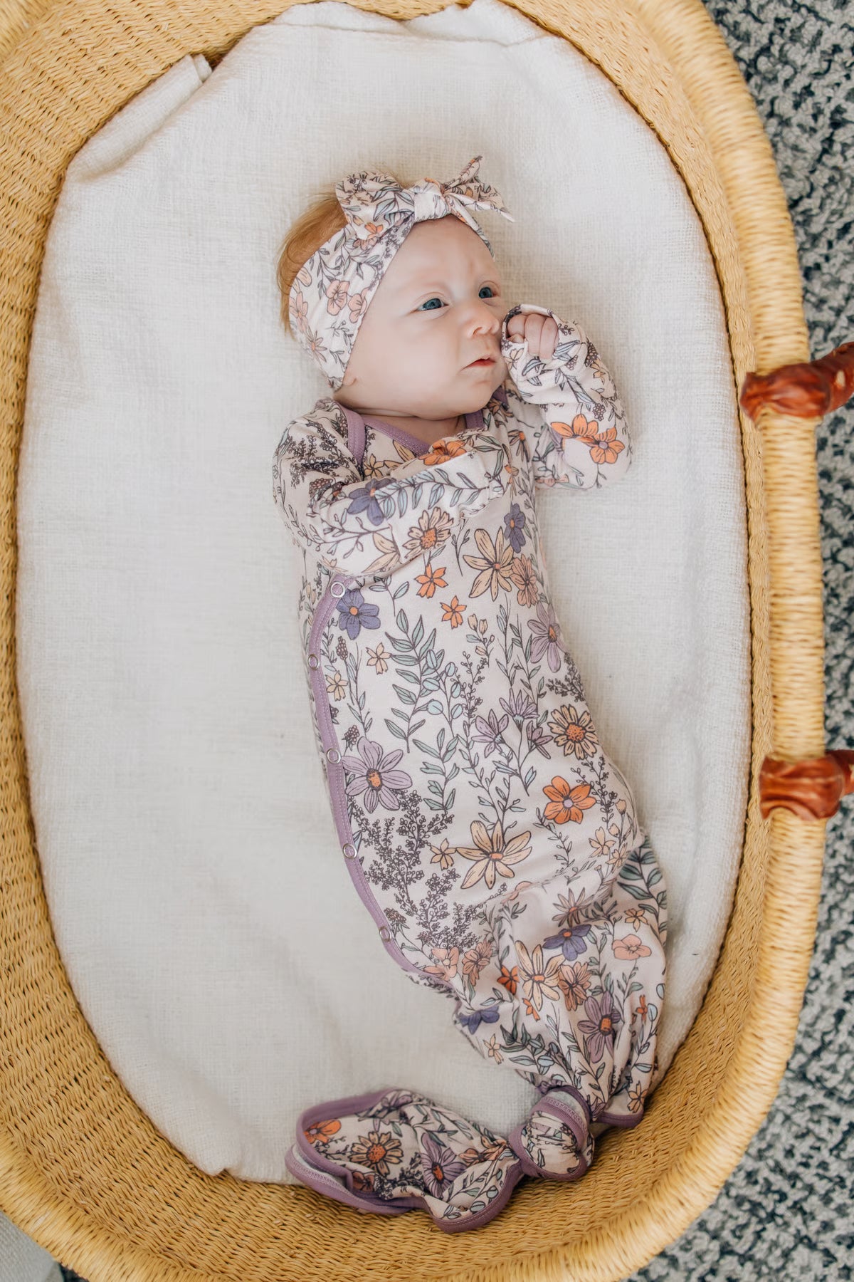 Flora Newborn Knotted Gown - Brazos Avenue Market 