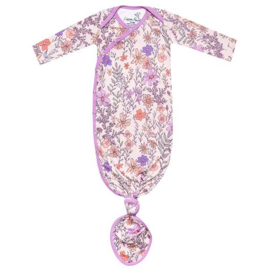 Flora Newborn Knotted Gown - Brazos Avenue Market 