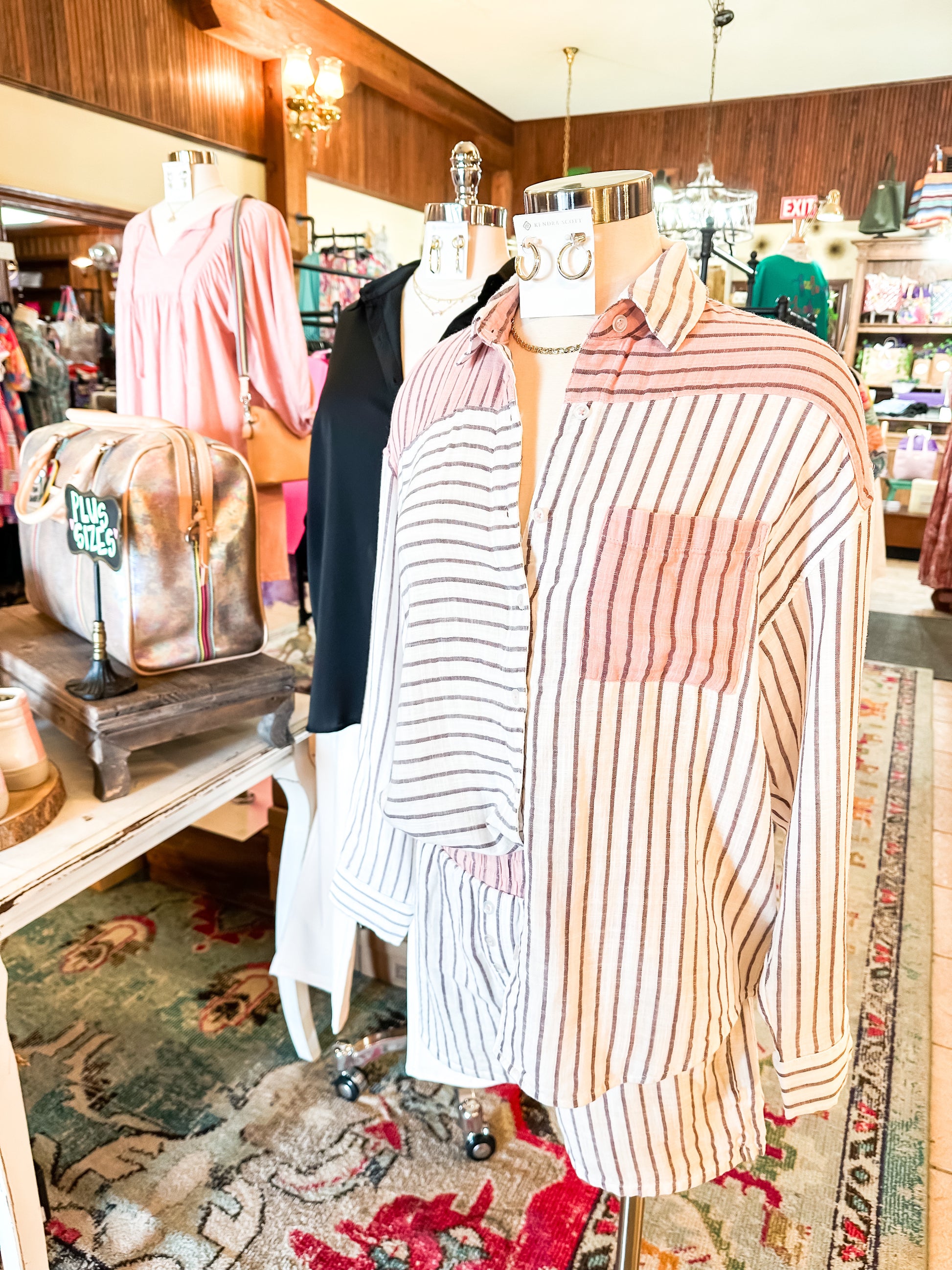All Mixed Up Stripe Shirt - Brazos Avenue Market 