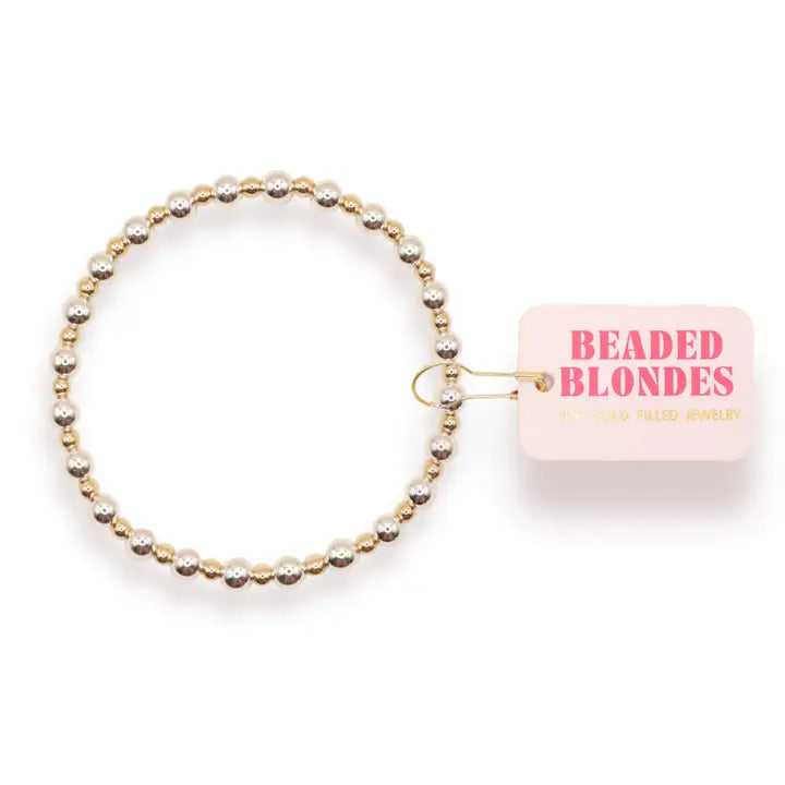 Katy Bracelet in Silver with Gold - Brazos Avenue Market 