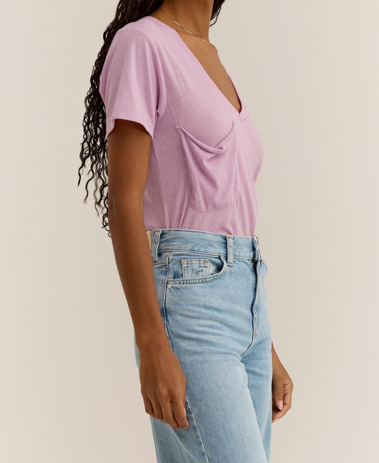 The Pocket Tee - Washed Orchid - Brazos Avenue Market 