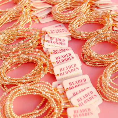 Madi Beaded Bracelet in Gold - Brazos Avenue Market 