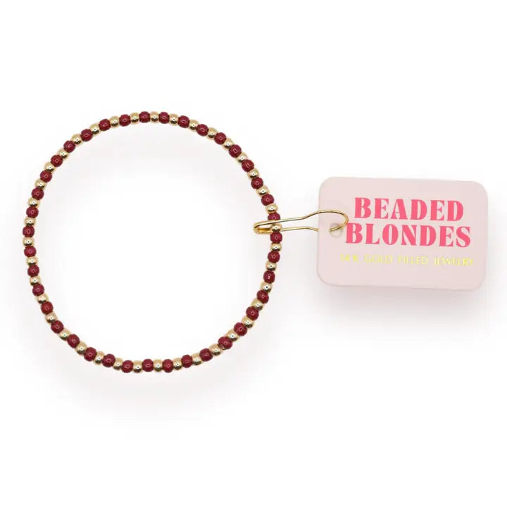 Demi Bracelet in Maroon - Brazos Avenue Market 