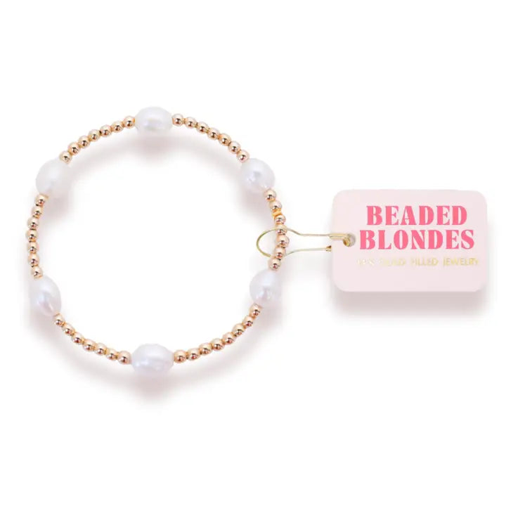 Pearl Poppi Bracelet in Gold - Brazos Avenue Market 