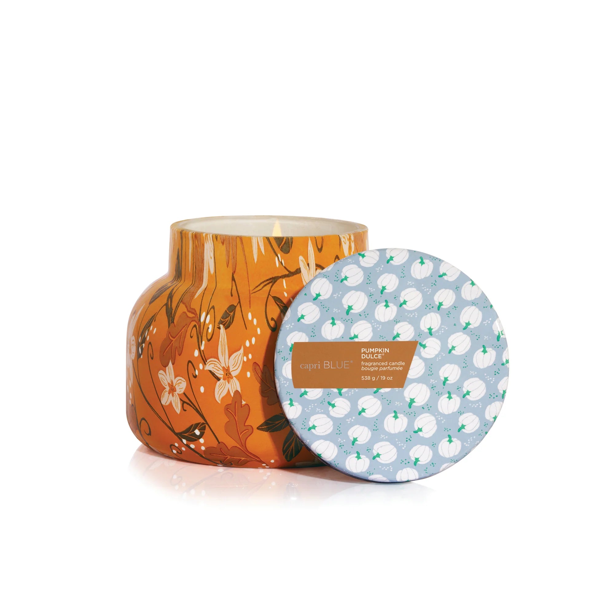 Pumpkin Dulce Holiday Pattern Play Signature Candle - Brazos Avenue Market 