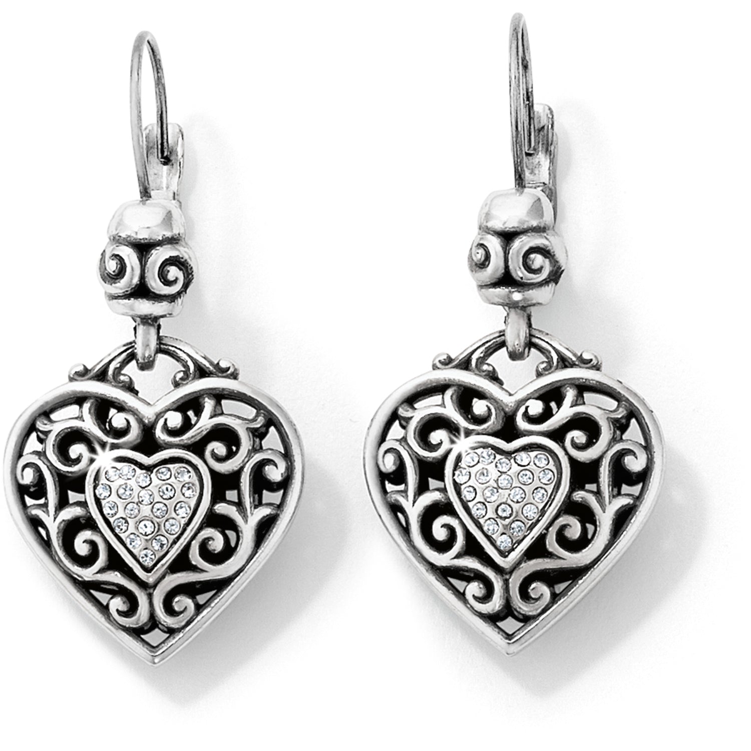 Reno Heart Leverback Earrings - Brazos Avenue Market 