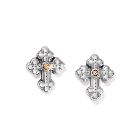 Luna Cross Mini Post Earrings - Brazos Avenue Market 