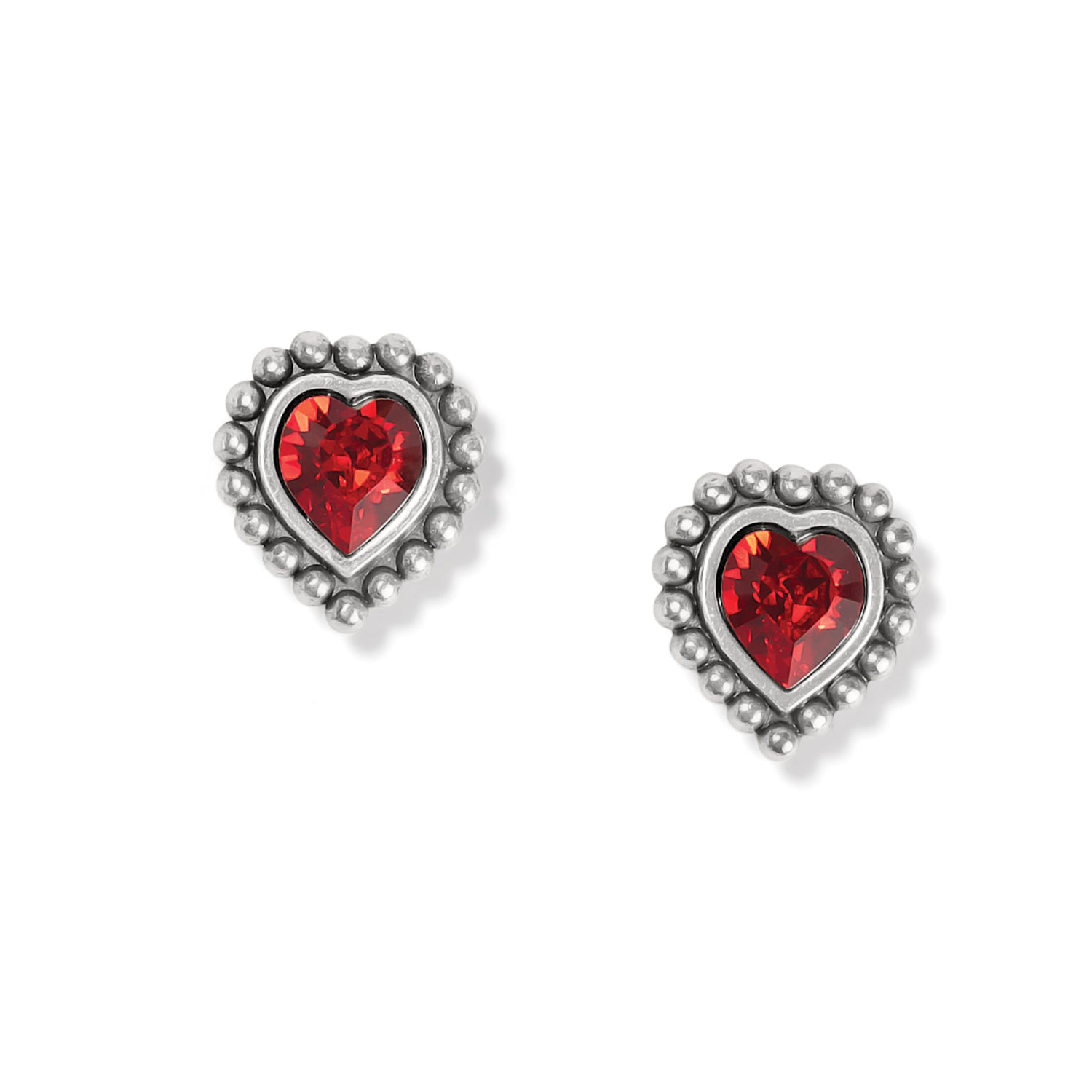 Shimmer Heart Mini Post Earrings - Brazos Avenue Market 