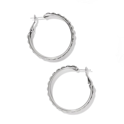 Pretty Tough Stud Large Leverback Hoop Earrings - Brazos Avenue Market 