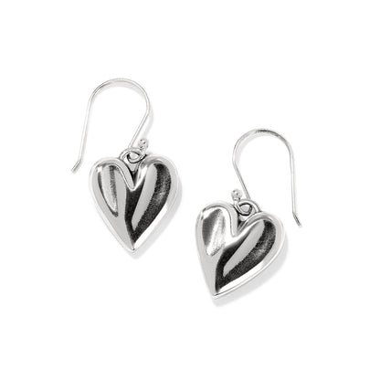 Cascade Heart Reversible French Wire Earrings - Brazos Avenue Market 