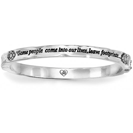 Footprints Hinged Bangle - Brazos Avenue Market 
