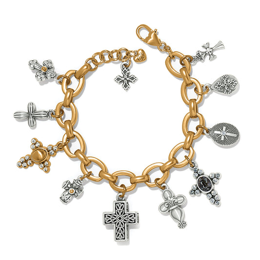 Heavenly Cross Charm Bracelet - Brazos Avenue Market 