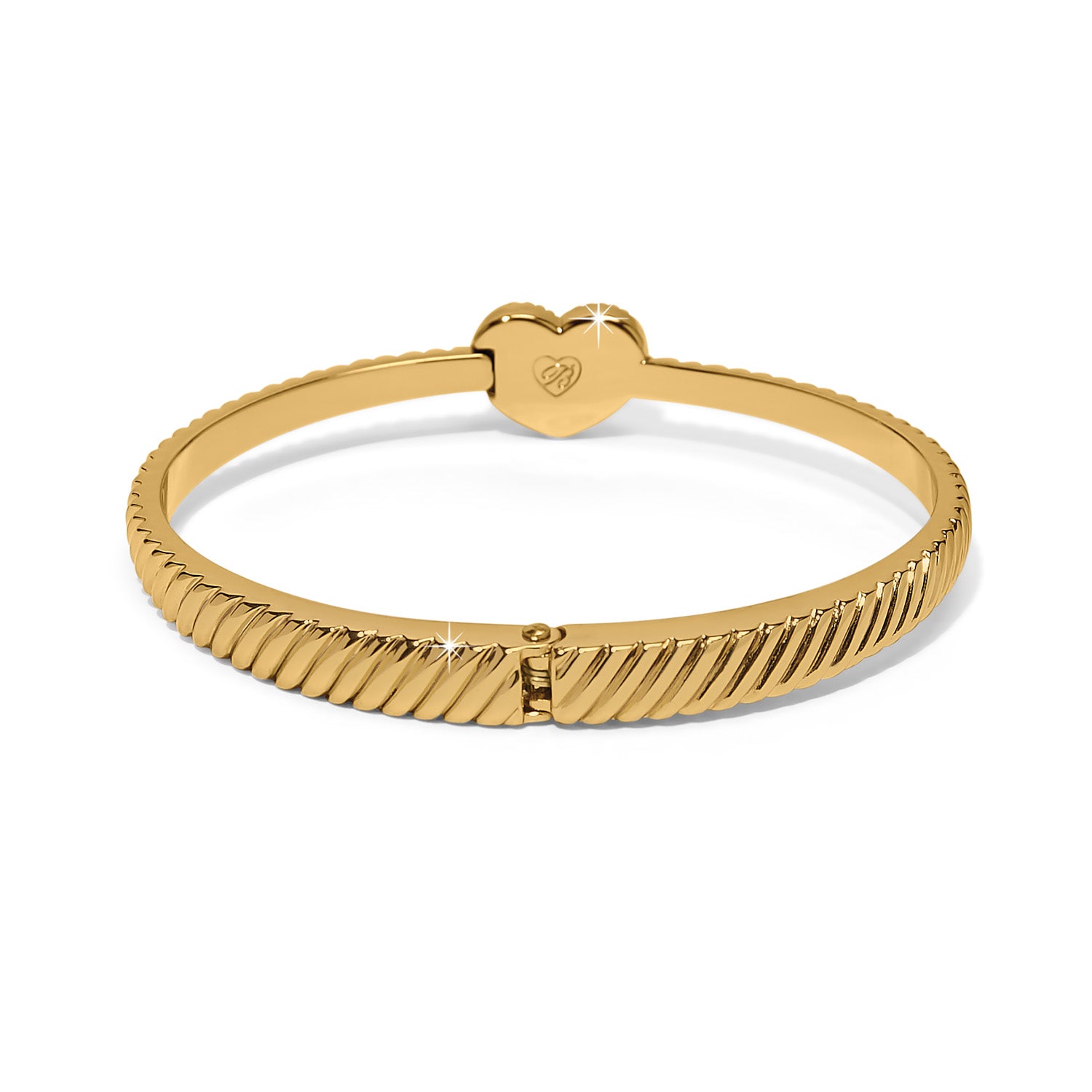 Celestia Heart Hinged Bangle - Brazos Avenue Market 