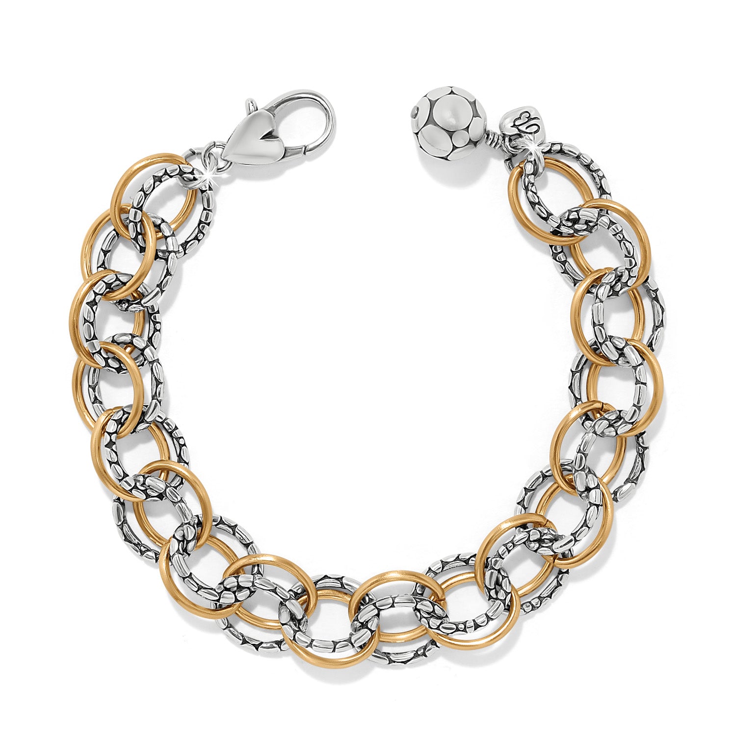 Pebble Link Two Tone Bracelet - Brazos Avenue Market 