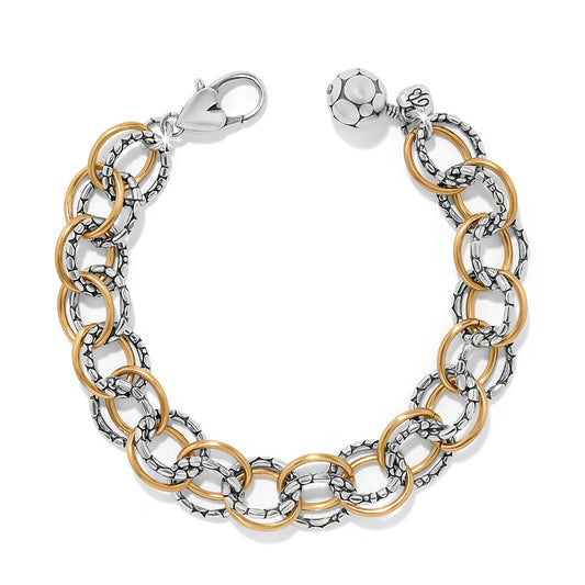 Pebble Link Two Tone Bracelet - Brazos Avenue Market 