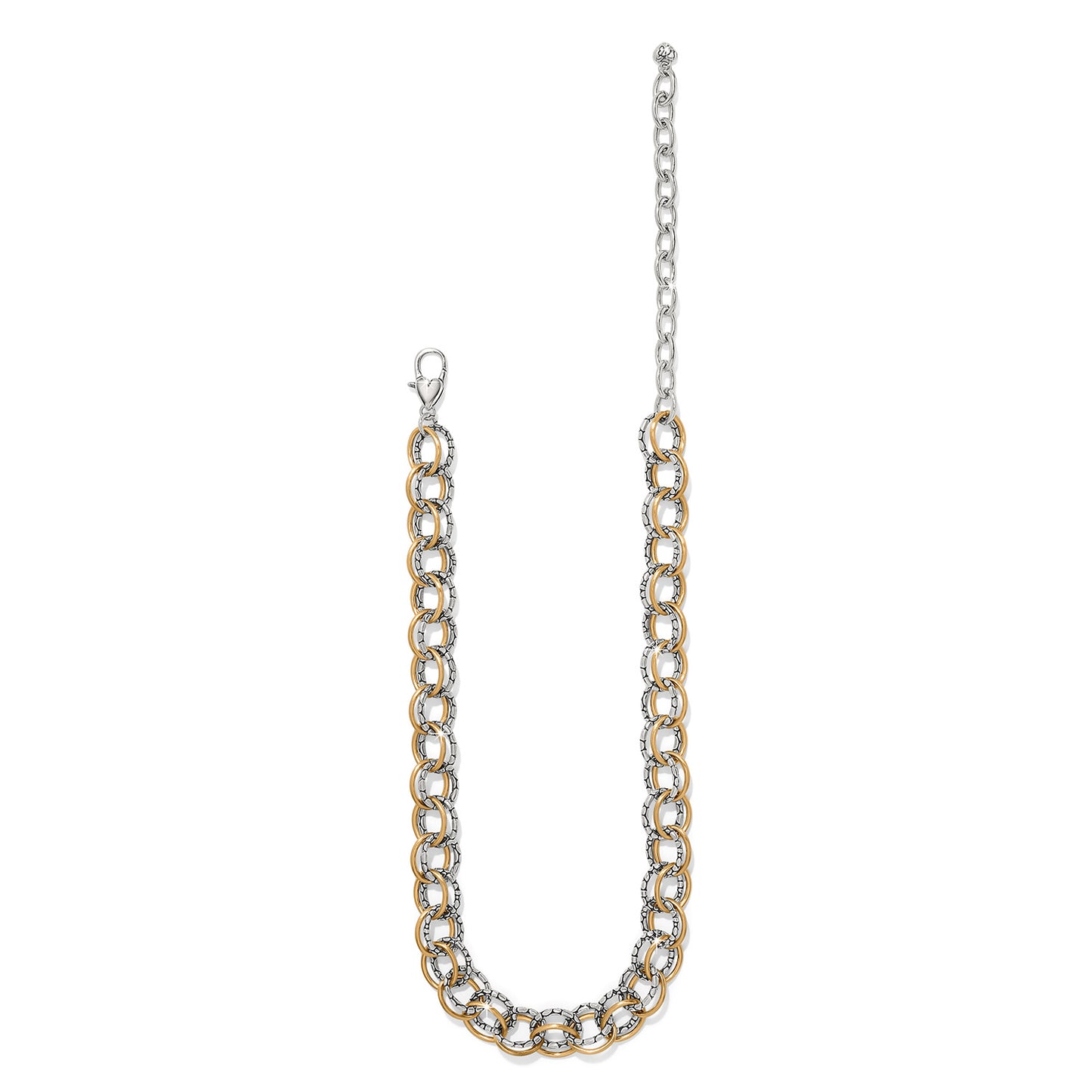 Pebble Link Two Tone Necklace - Brazos Avenue Market 