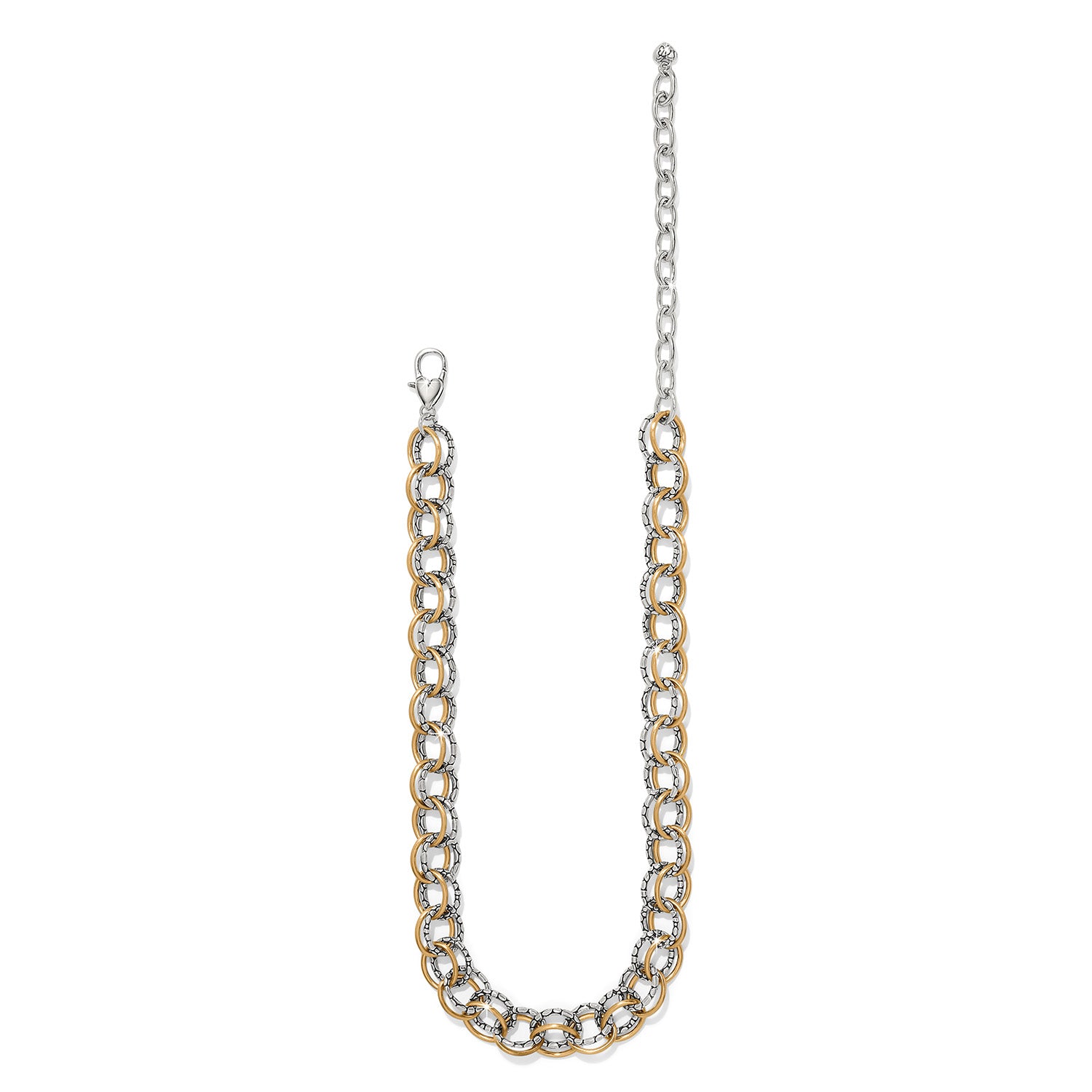 Pebble Link Two Tone Necklace - Brazos Avenue Market 