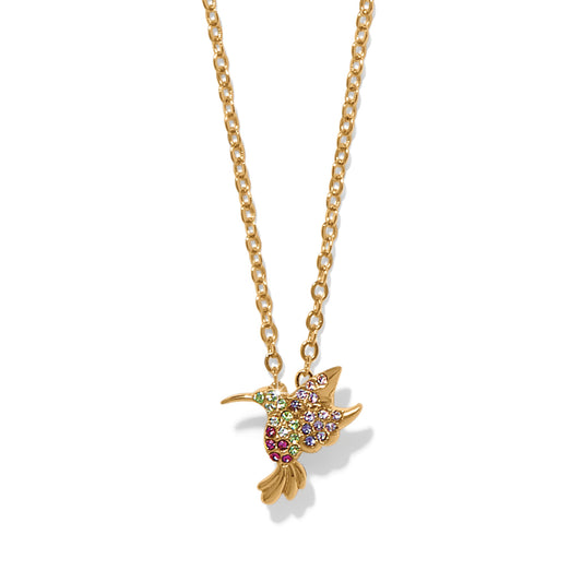 Enchanting Gem Hummingbird Necklace - Brazos Avenue Market 