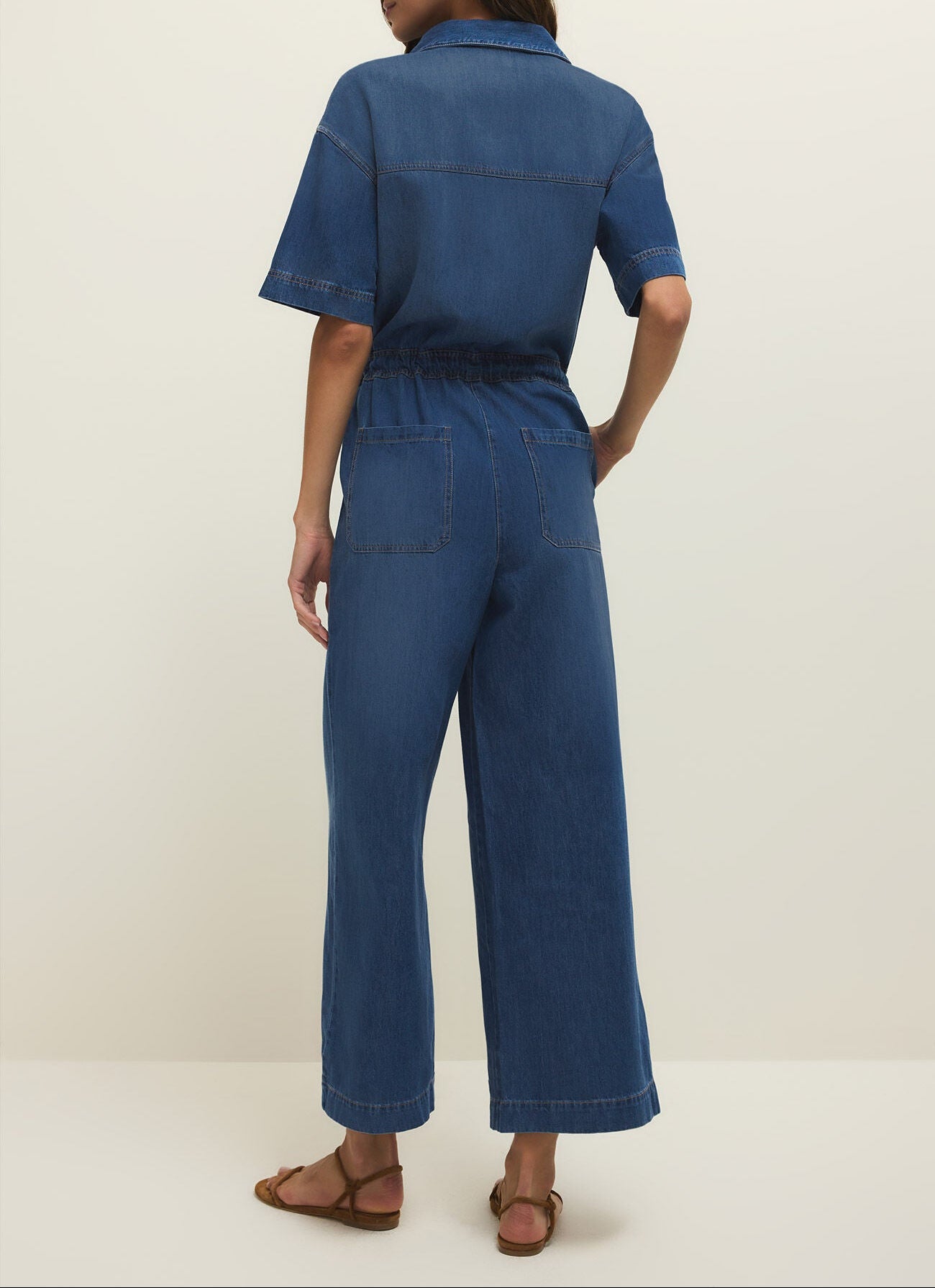 Elsie Denim Jumpsuit - Brazos Avenue Market 