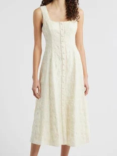 Cream Elegance Dress - Brazos Avenue Market 