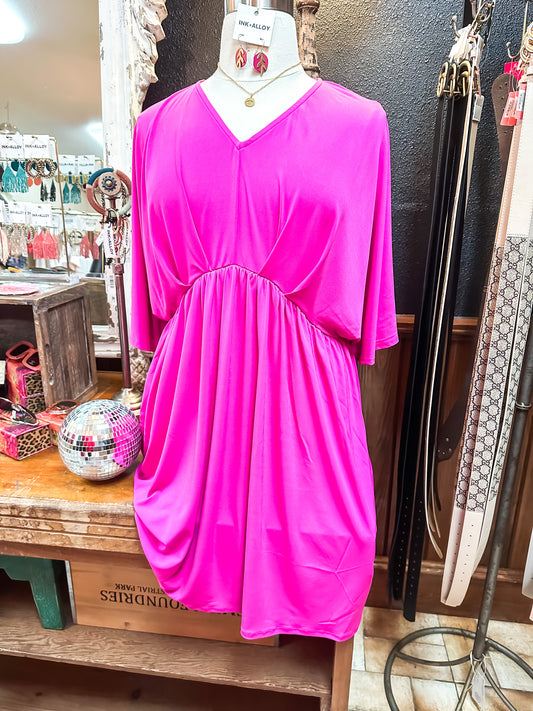Dear Scarlett Magenta Dress - Brazos Avenue Market 