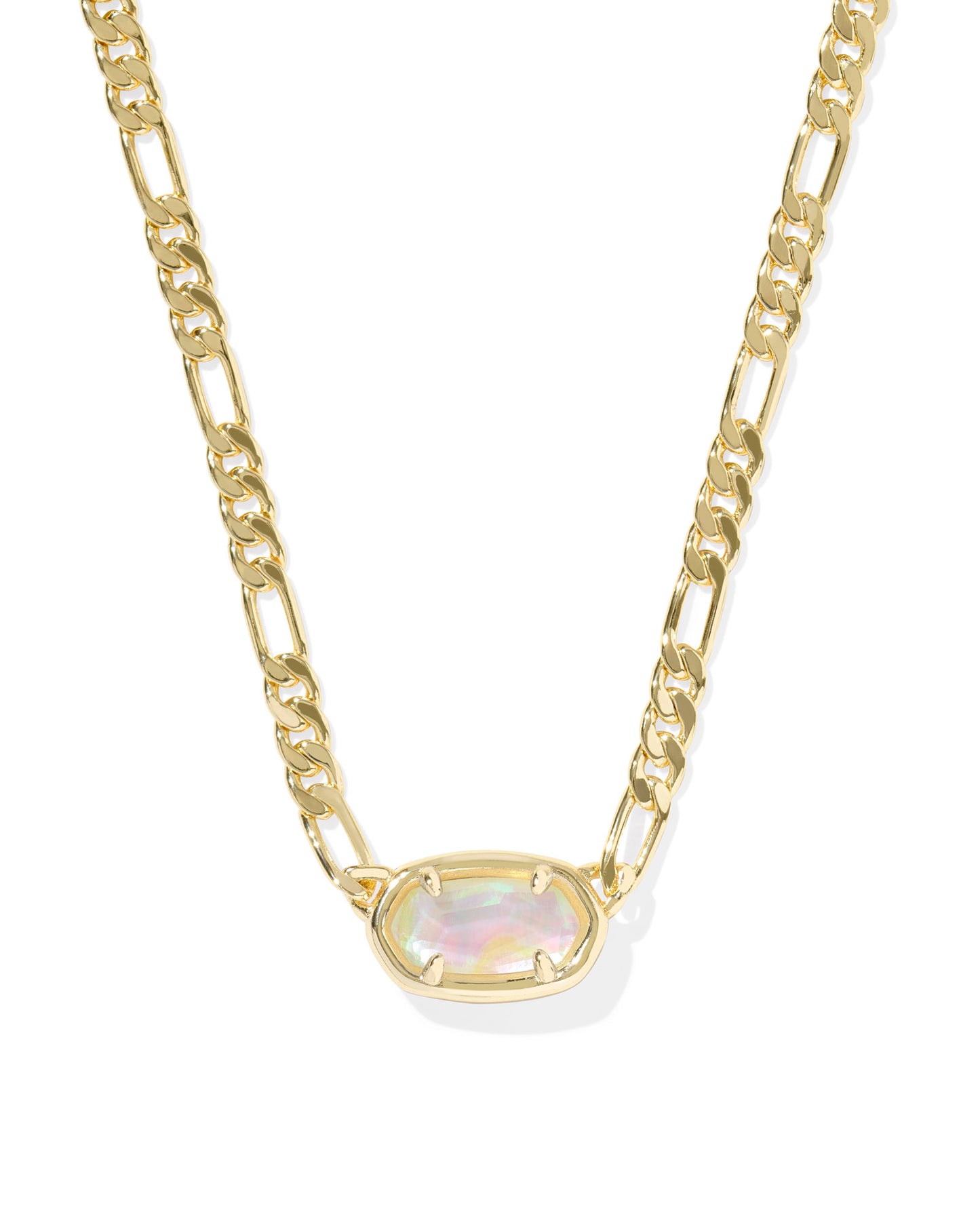 Elisa Figaro Chain Short Pendant Necklace - Brazos Avenue Market 