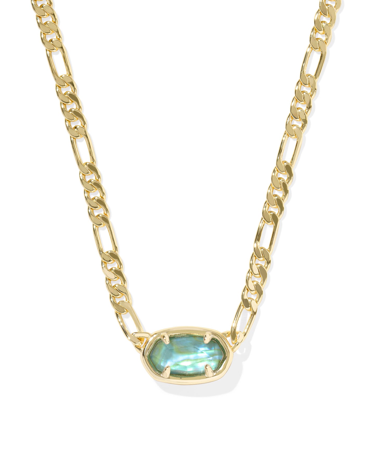 Elisa Figaro Chain Short Pendant Necklace - Brazos Avenue Market 