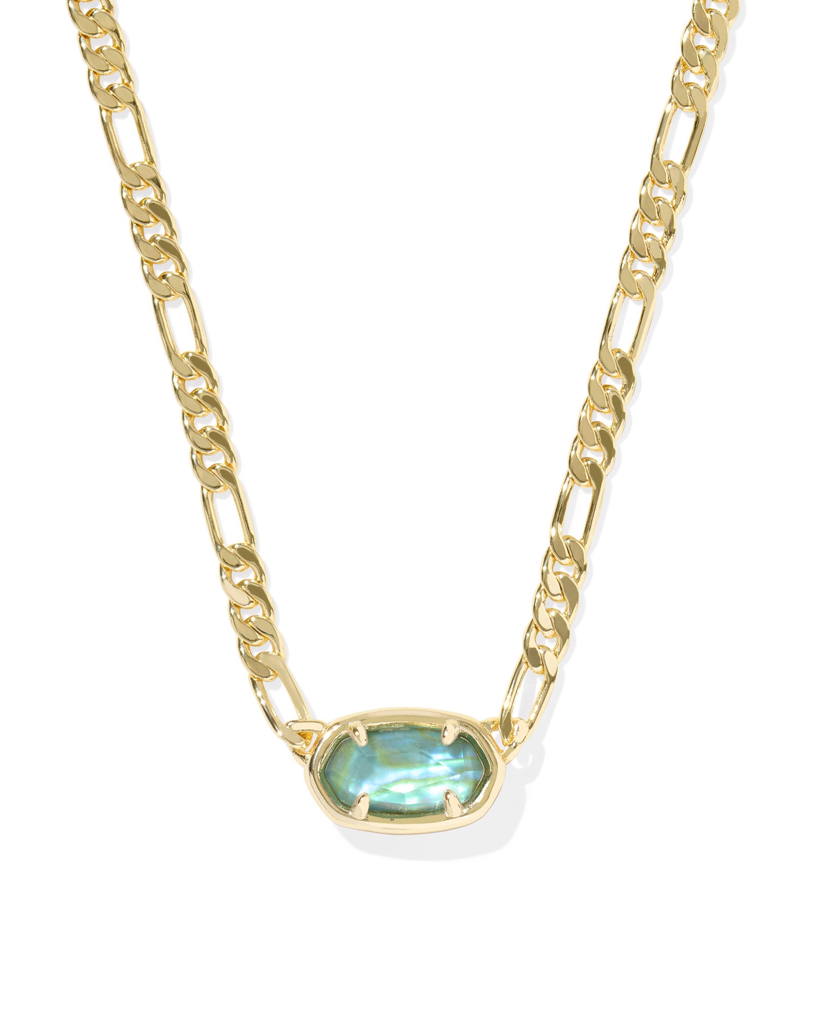 Elisa Figaro Chain Short Pendant Necklace - Brazos Avenue Market 