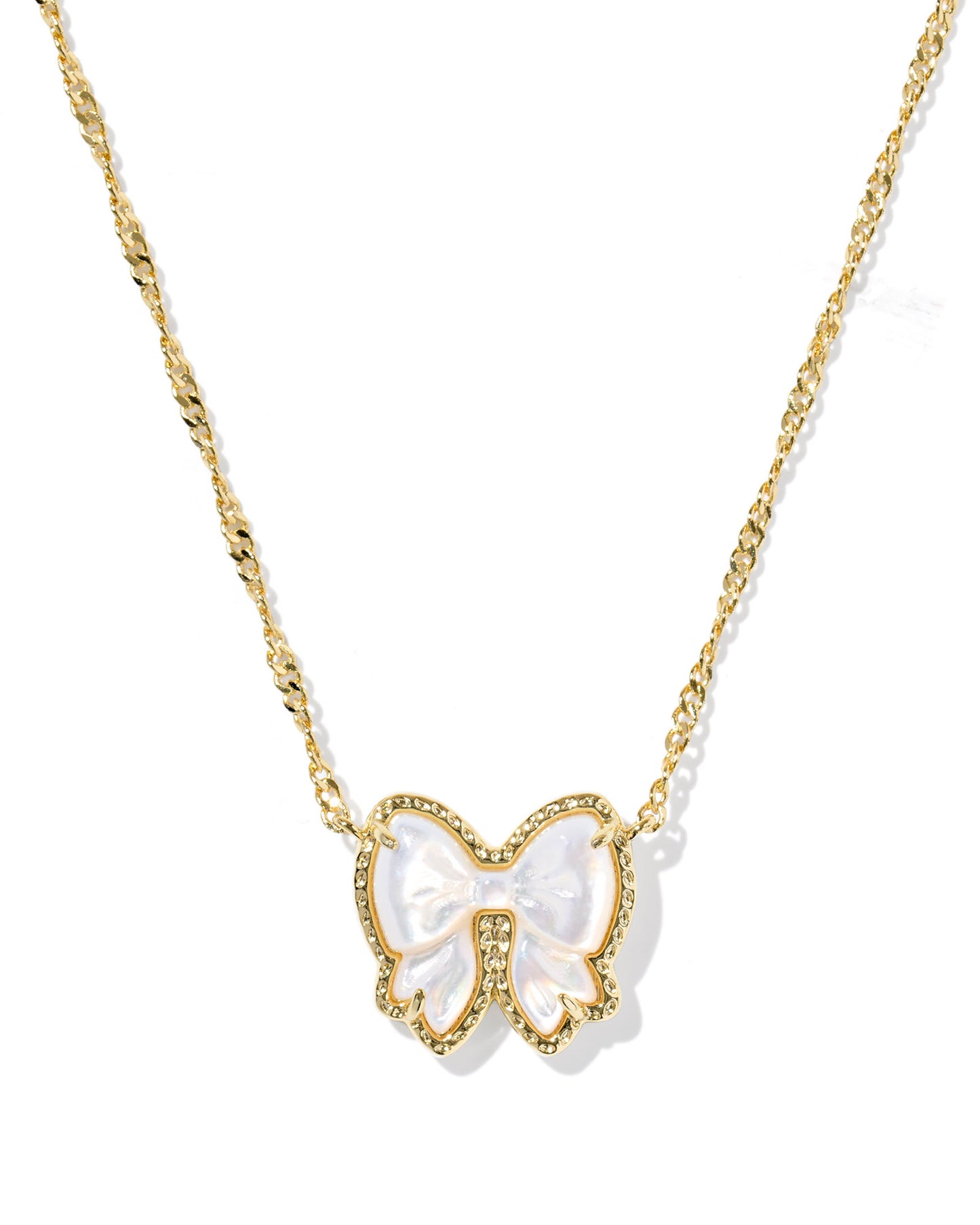 Haley Bow Short Pendant Necklace - Brazos Avenue Market 