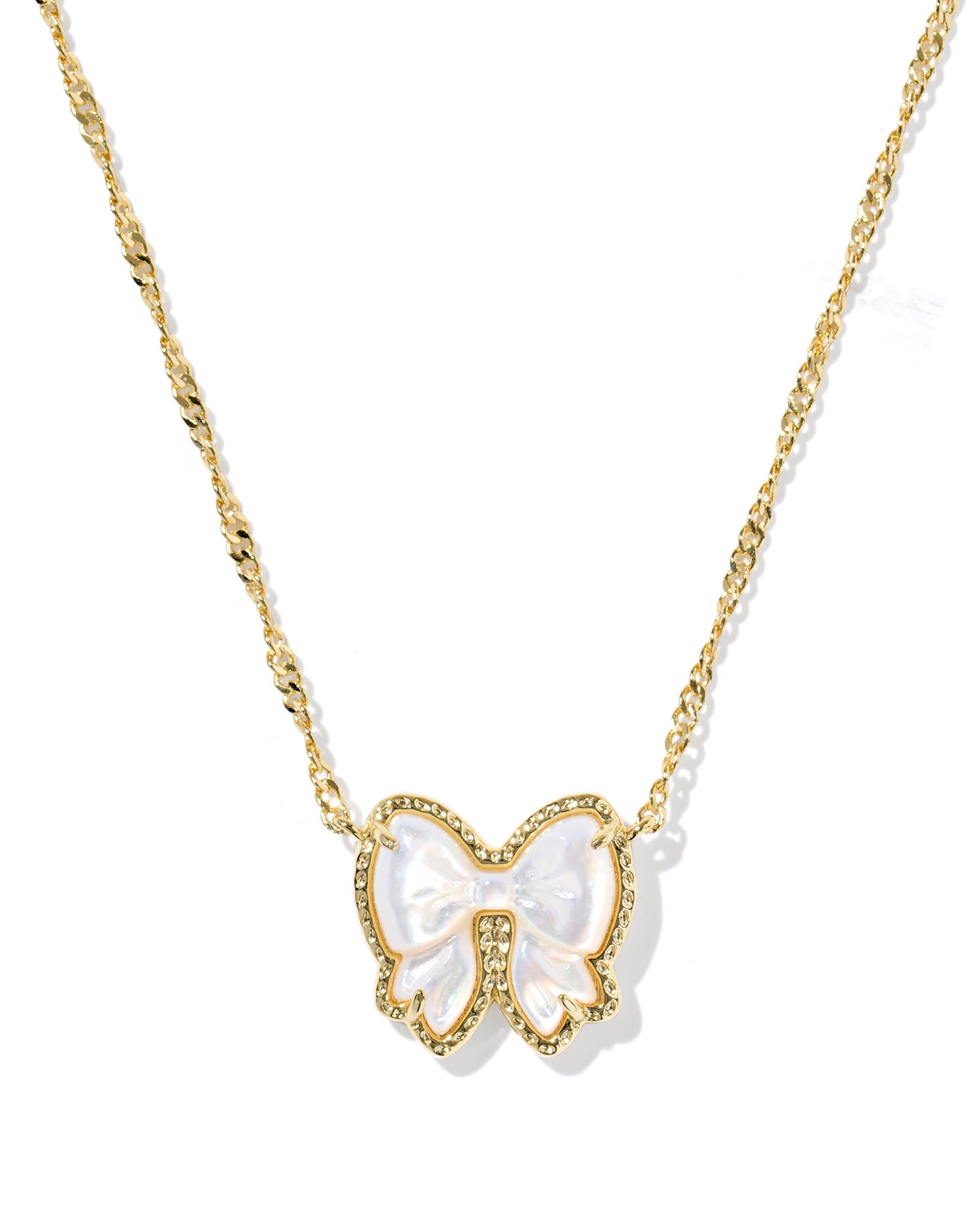 Haley Bow Short Pendant Necklace - Brazos Avenue Market 
