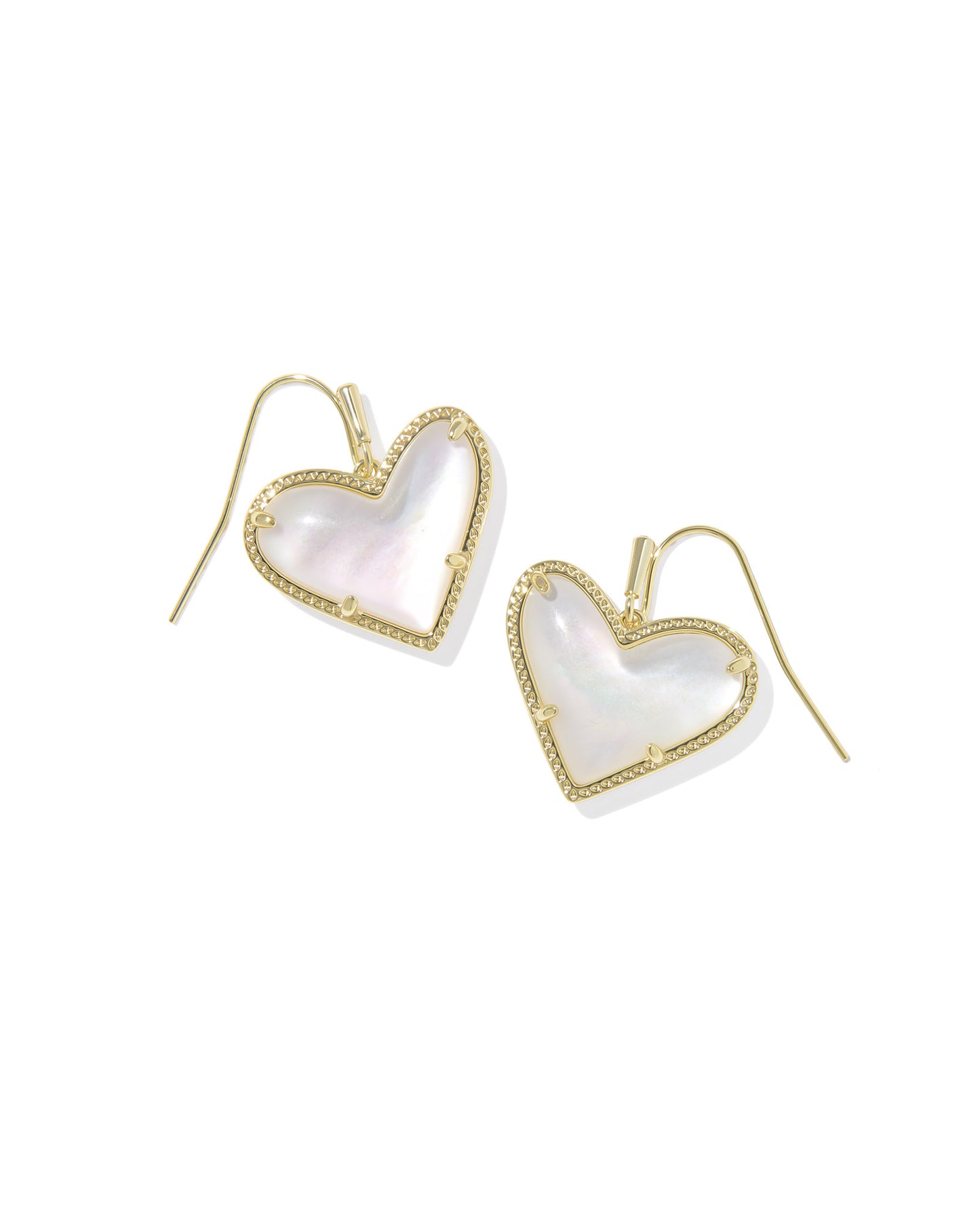 Ari Heart Statement Silver Drop Earrings - Brazos Avenue Market 