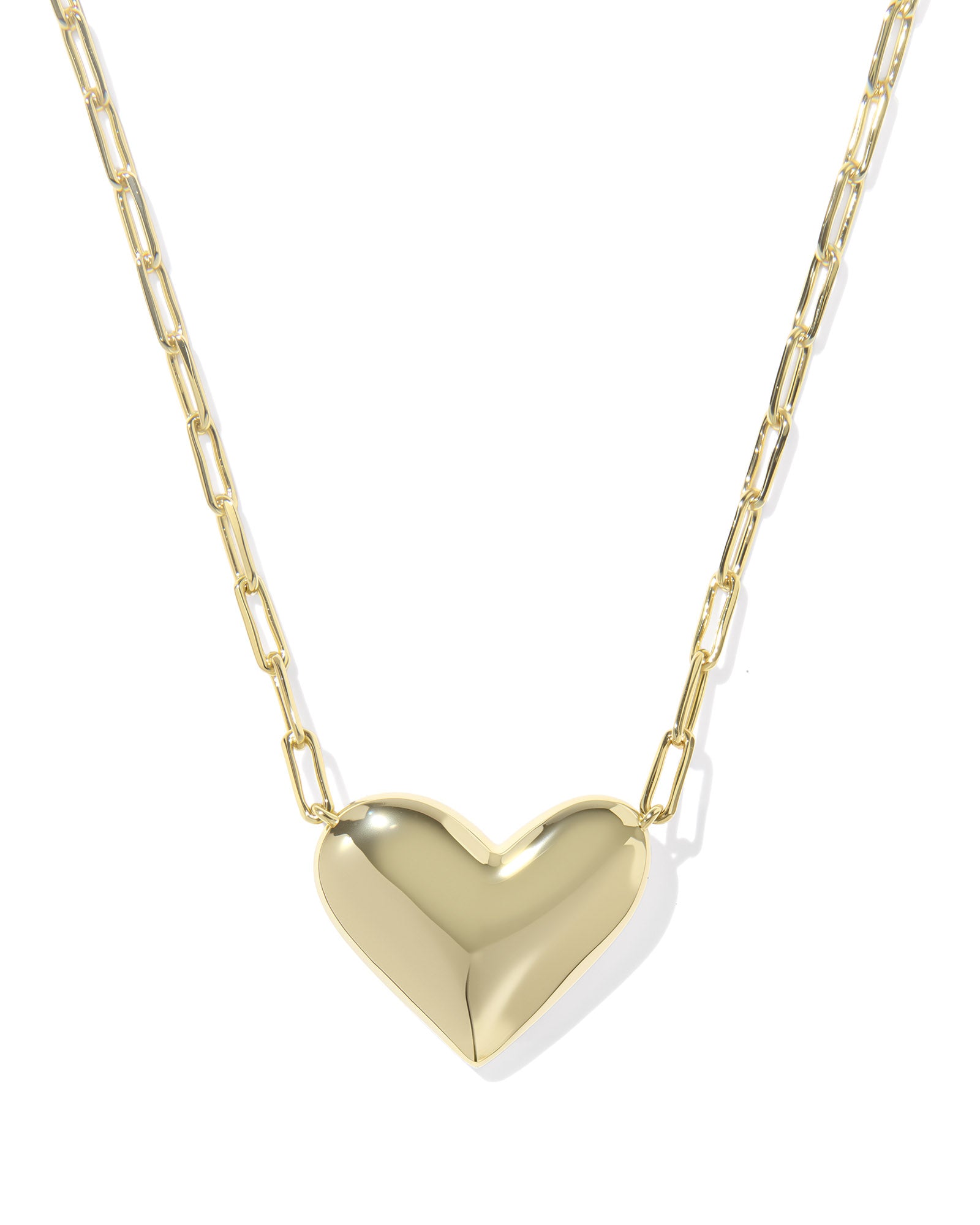 Ari Heart Statement Short Pendant Necklace - Brazos Avenue Market 