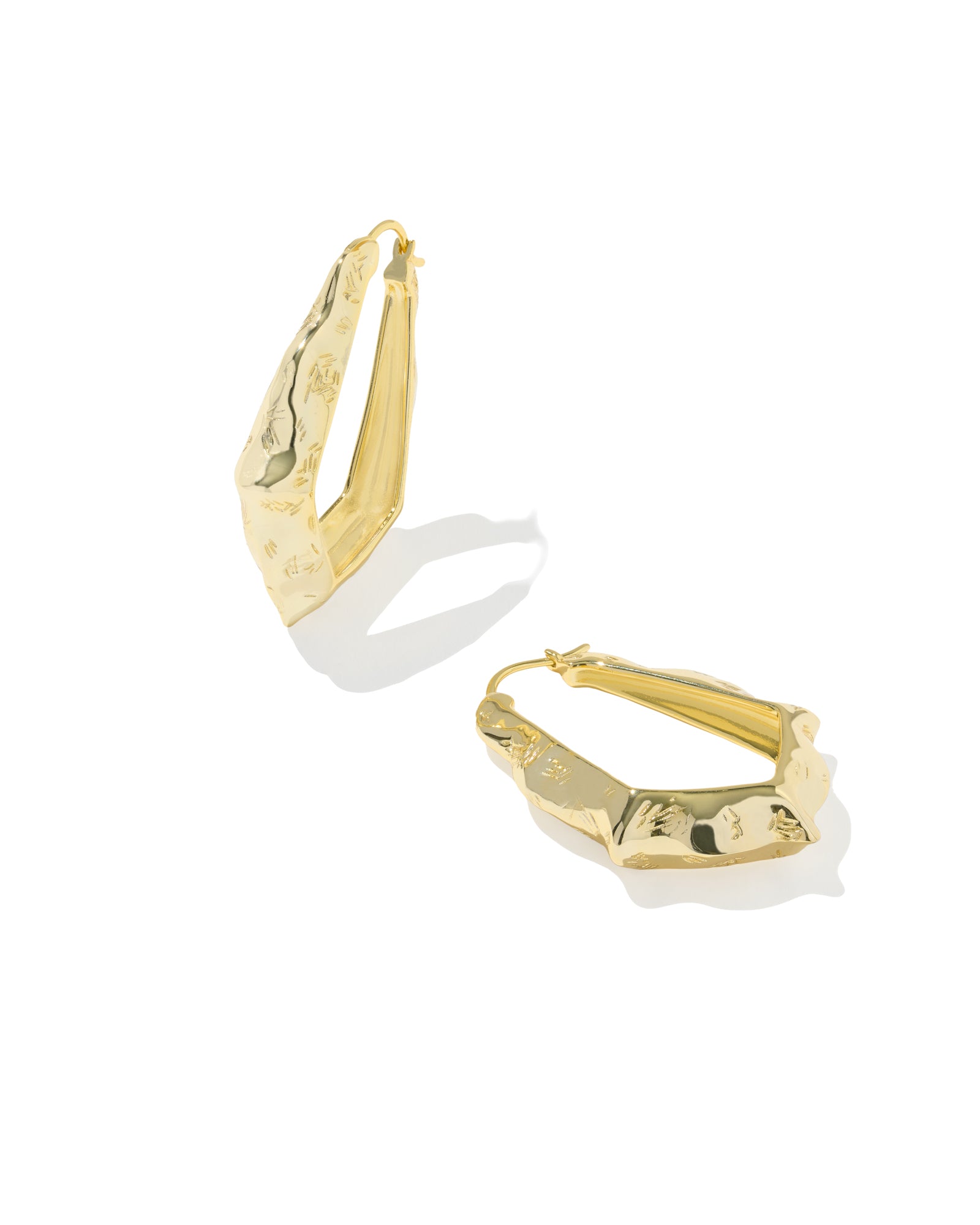 Adriana Scallop Frame Hoop Earrings - Brazos Avenue Market 