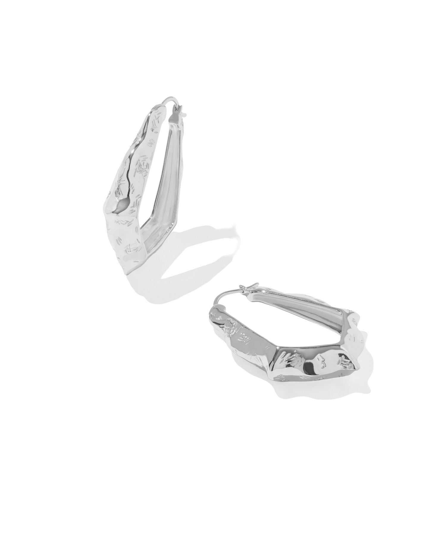 Adriana Scallop Frame Hoop Earrings - Brazos Avenue Market 