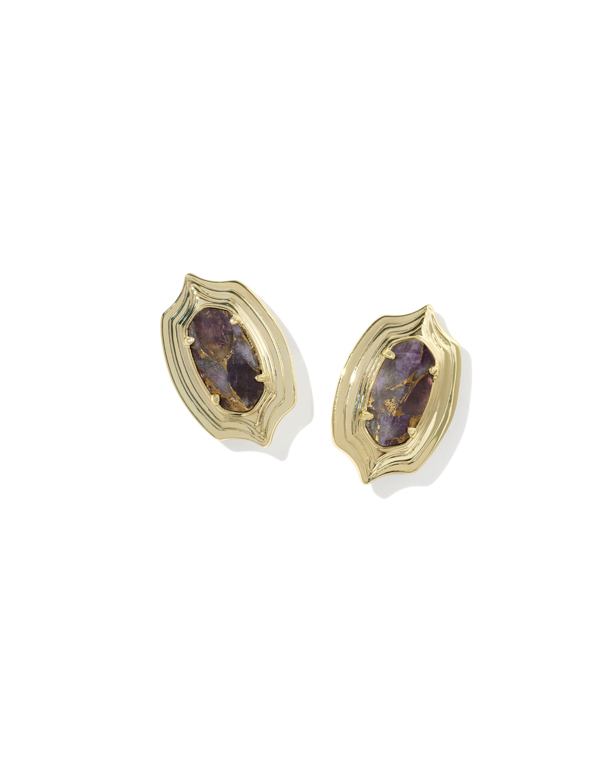Ellie Stepped Frame Stud Earrings